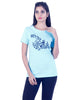 Light blue Design printed Tshirt