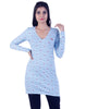 Light blue red dotted Long tunic