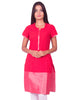 Red With Silver Thread Jaquard South Cotton Dobby Kurti from Joshuahs