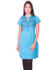 Turquoise Blue South Cotton Dobby Kurti from Joshuahs