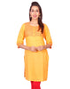 Golden Yellow South Cotton Dobby Straigh Cut Kurti from Joshuahs